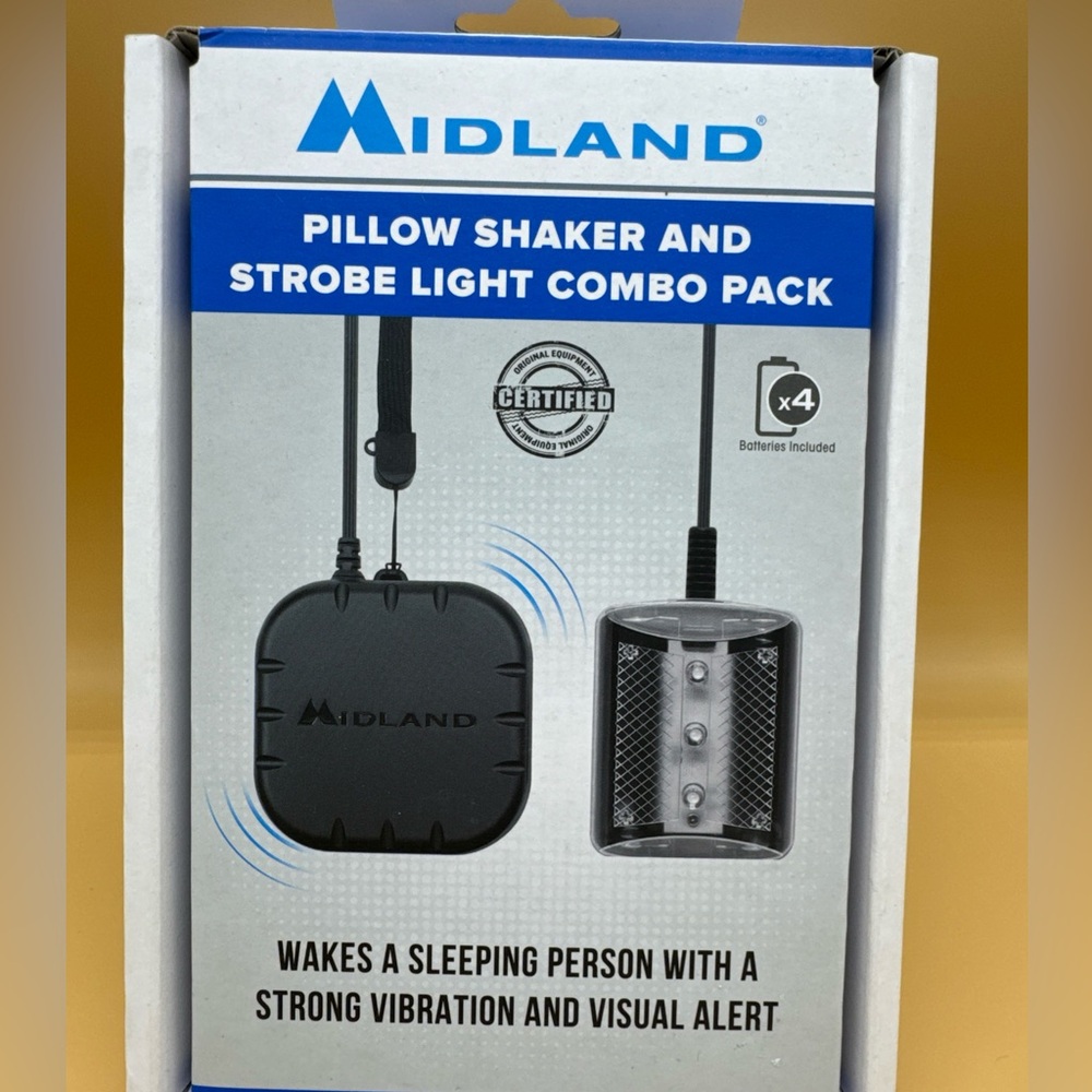 Midland Emergency Weather Pillow Shaker / Strobe Combo SBNDL Bundle